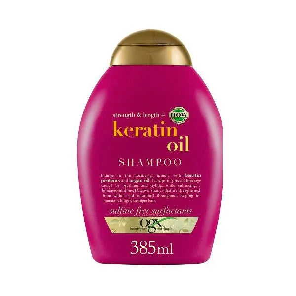 OGX Anti-Breakage Keratin Oil Shampoo 385ml, 385 ml for Women