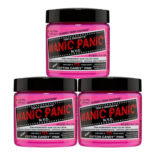 Manic Panic High Voltage Classic Semi-Permanent Hair Colour 118ml - Cotton Candy Pink, 118 ml for Unisex