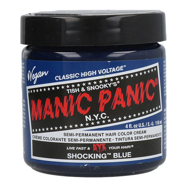 Manic Panic High Voltage Classic Semi-Permanent Hair Colour 118ml - Shocking Blue, 118 ml for Unisex
