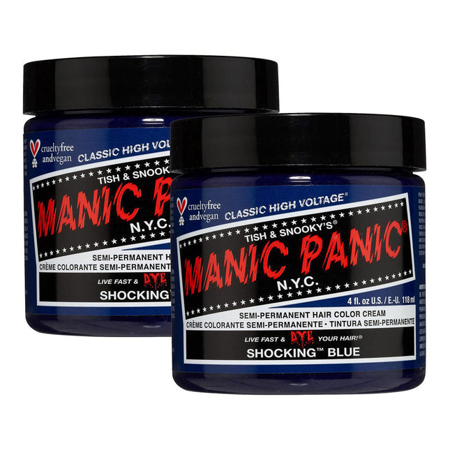 Manic Panic High Voltage Classic Semi-Permanent Hair Colour 118ml - Shocking Blue, 118 ml for Unisex