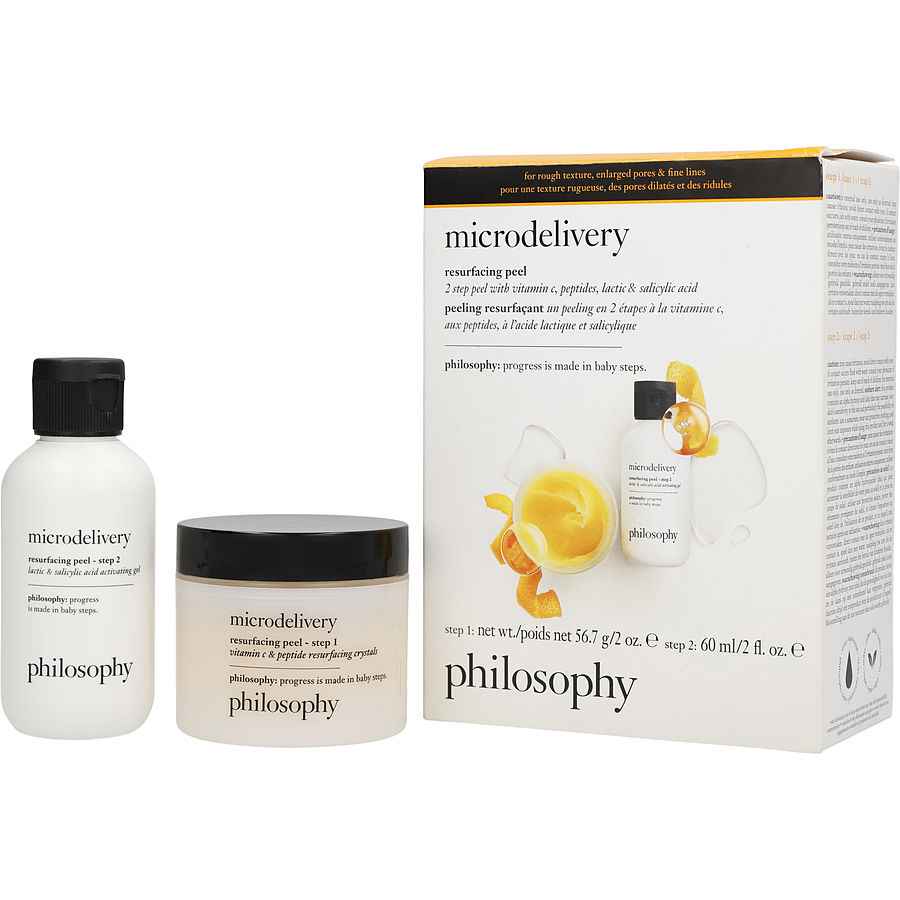 Philosophy The Microdelivery Peel: Lactic/Salicylic Acid Activation Gel + Vitamin C Resurfacing Crystal 2pcs