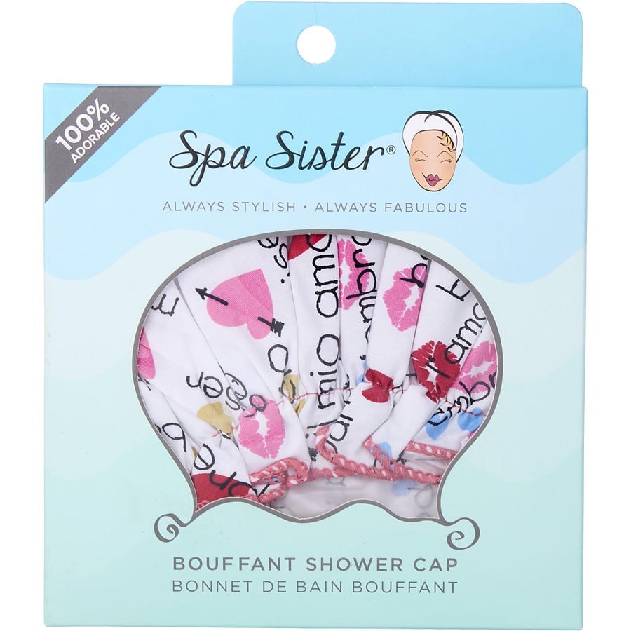 Spa Accessories Spa Sister Bouffant Shower Cap - Love