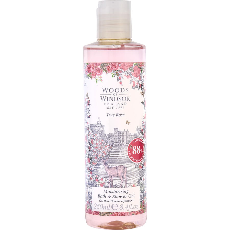 Woods Of Windsor True Rose By Woods Of Windsor Moisturizing Bath & Shower Gel 8.4 Oz Woods Of Windsor