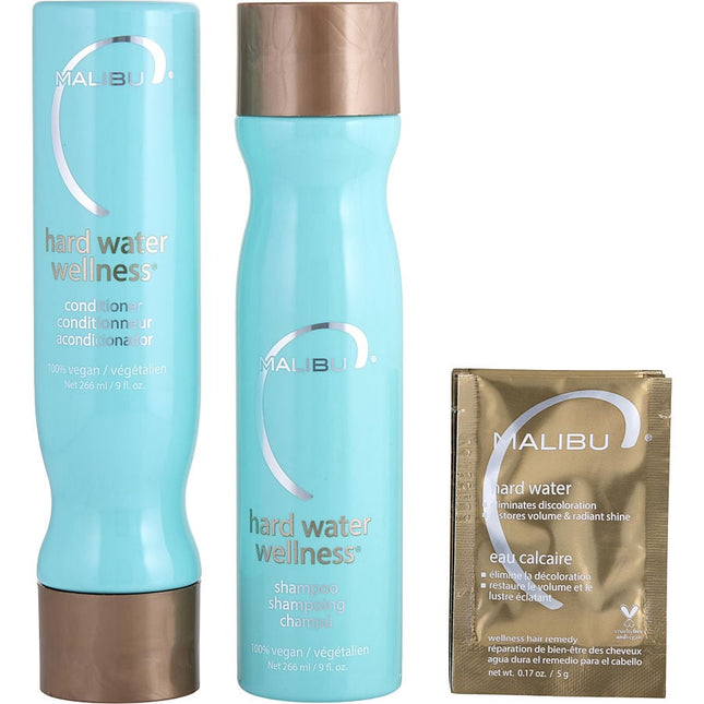 Malibu Hair Care Set-Hard Water Wellness Kit With Shampoo 266 ml & Conditioner Remedy 5 (4 Packets)