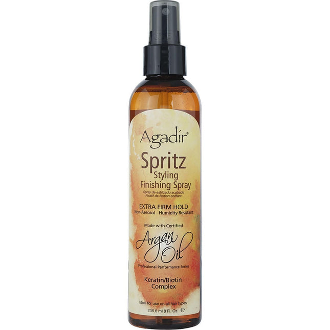 Argan Oil Spritz Extra Firm Hold Spray 8 Oz Agadir