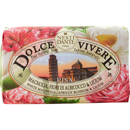 Dolce Vivere Fine Natural Soap - Pisa - White Magnolia, Apricot Blossom & Lilium  --250g/8.8oz