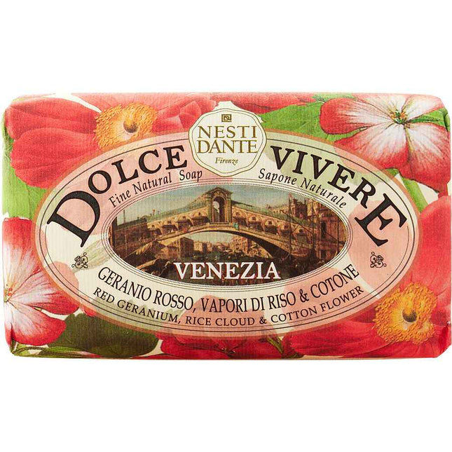 Nesti Dante Dolce Vivere Fine Natural Soap - Venezia Red Geranium, Rice Cloud & Cotton Flower 250g/8.8oz