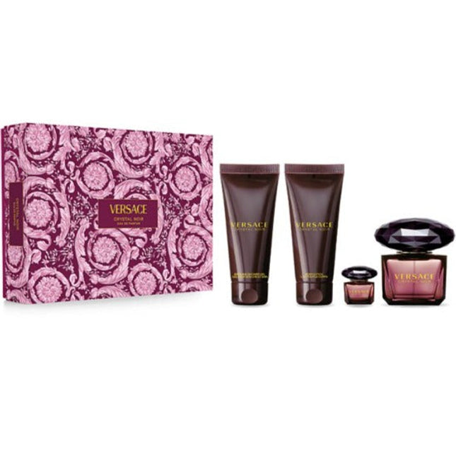 Versace Crystal Noir Eau De Parfum 4 Piece Gift Set Versace