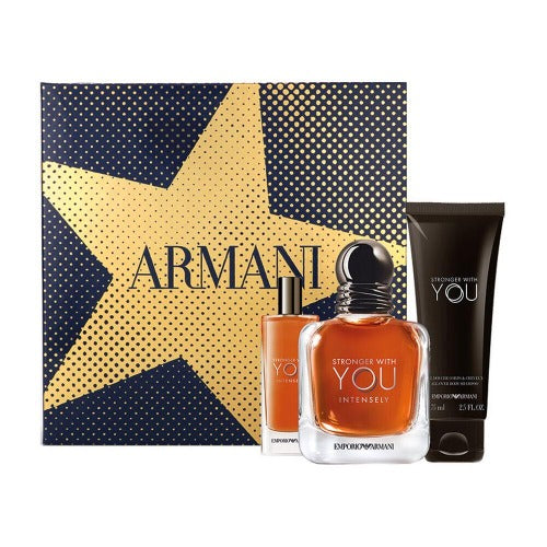 Giorgio Armani Emporio Armani Stronger With You Intensely 3 Piece Gift Set for Men