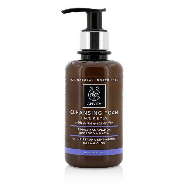 Apivita Cleansing Foam With Olive & Lavender For Face Eyes 200ml/6.8oz