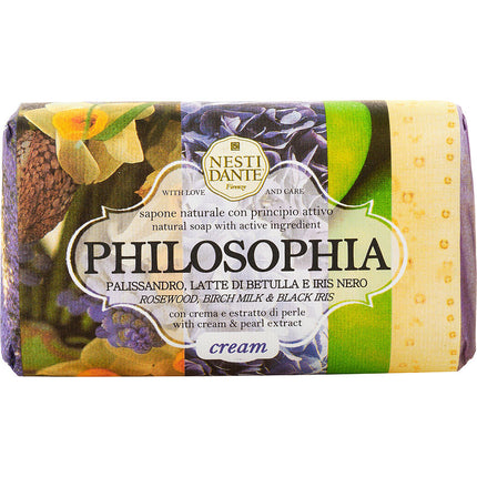 Philosophia Natural Soap - Cream - Rosewood, Birch Milk & Black Iris With Cream & Pearl Extract  --250g/8.8oz