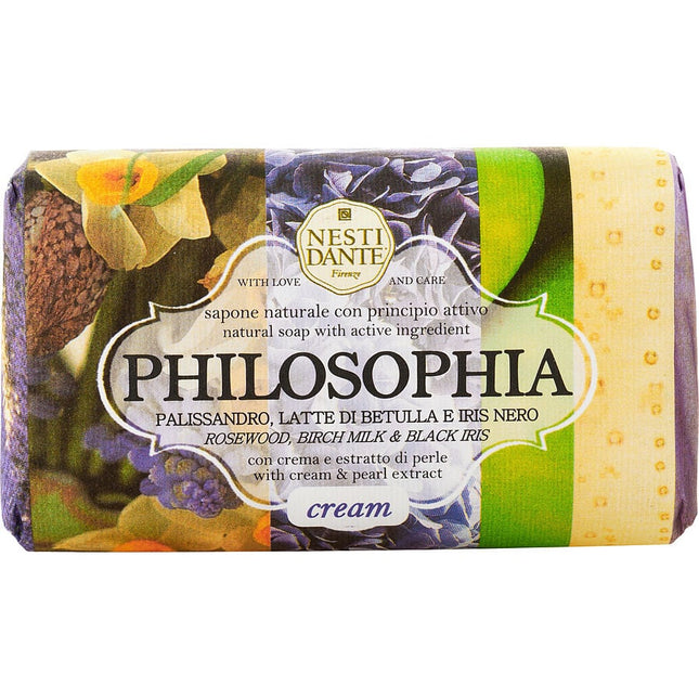 Philosophia Natural Soap - Cream - Rosewood, Birch Milk & Black Iris With Cream & Pearl Extract  --250g/8.8oz Nesti Dante