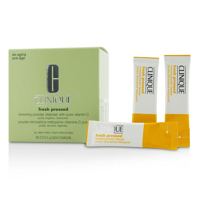 Fresh Pressed Renewing Powder Cleanser With Pure Vitamin C - All Skin Types  --28x0.5g/0.01oz Clinique