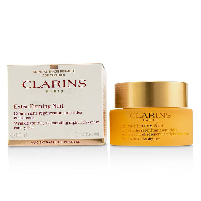 Extra-firming Nuit Wrinkle Control, Regenerating Night Rich Cream - For Dry Skin  --50ml/1.6oz Clarins