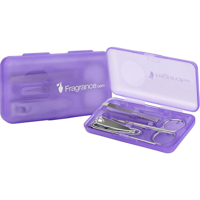 Fragrancenet Beauty Accessories 4 Piece Set With Nail Clipper & Tweezers & Cuticle Scissors & Cuticle Pusher In A Compact Case