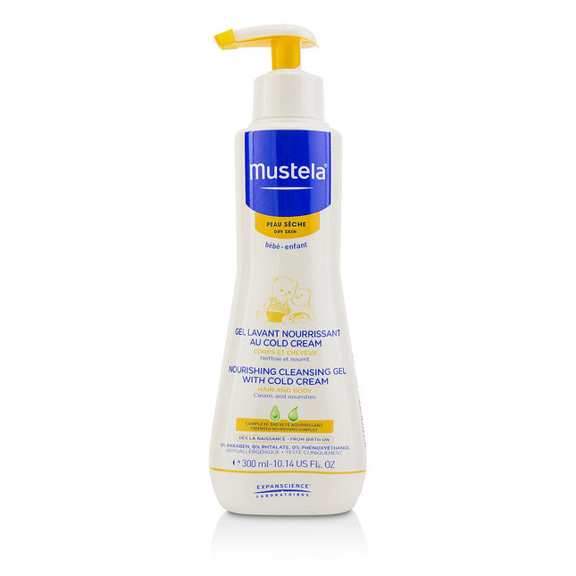 Mustela Nourishing Cleansing Gel With Cold Cream For Hair & Body - Dry Skin 300ml/10.14oz