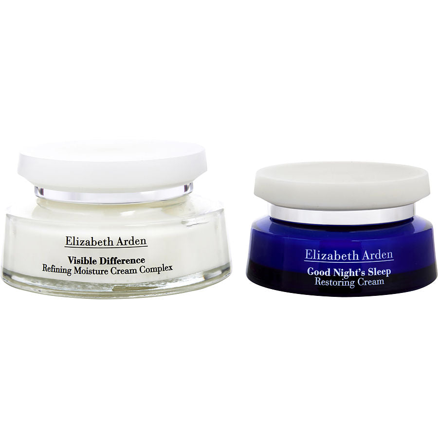 Elizabeth Arden Visible Difference Day & Night Duo: Refining Moisture Cream Complex 100ml/3.4oz+Good Night's Sleep Restoring 50ml/1.7oz 2pcs