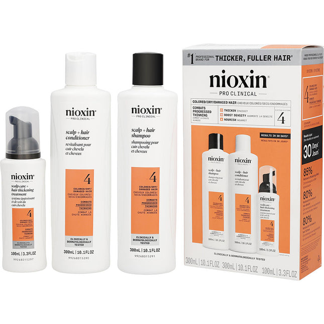Nioxin Set-3 Piece Maintenance Kit System 4 With Cleanser 300 ml & Scalp Therapy Treatment 100
