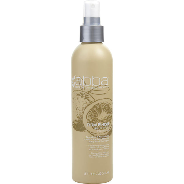 Firm Finish Hair Spray Non Aerosol 8 Oz (new Packaging) Abba Pure & Natural Hair Care