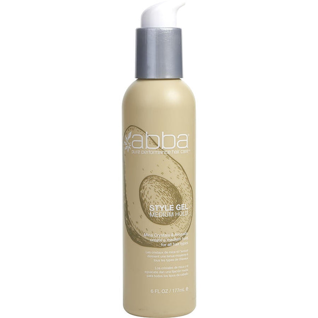 Style Gel Medium Hold 6 Oz (new Packaging) Abba Pure & Natural Hair Care