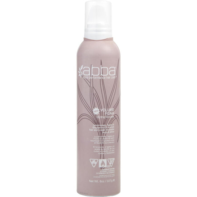Volume Foam 8 Oz (new Packaging) Abba Pure & Natural Hair Care