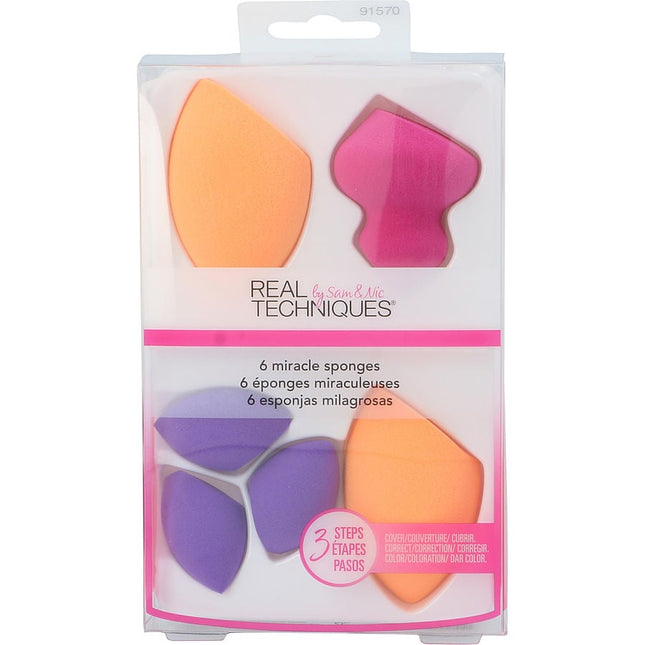 Real Techniques Miracle Sponges --6 Pcs By Real Techniques Real Techniques