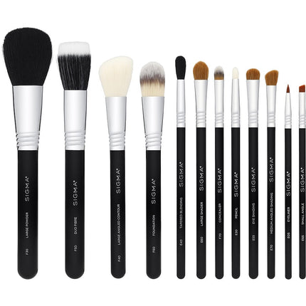 Sigma Beauty Essential Kit Professional Brush Collection - # Black  --12pcs By Sigma Beauty