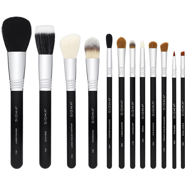 Sigma Beauty Essential Kit Professional Brush Collection - # Black  --12pcs By Sigma Beauty Sigma Beauty