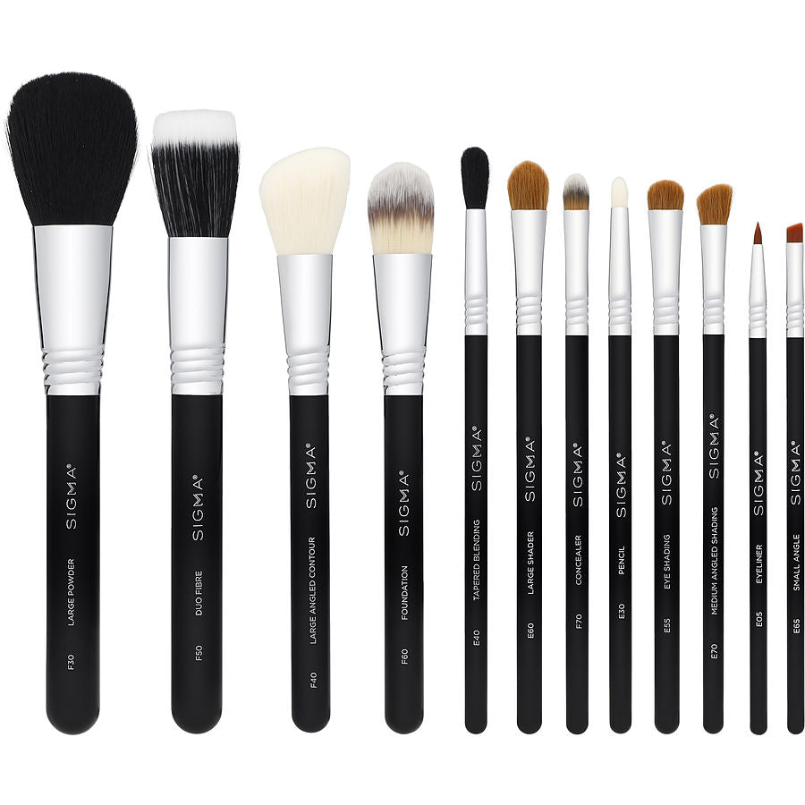 Sigma Beauty Essential Kit Professional Brush Collection - # Black  --12pcs By Sigma Beauty Sigma Beauty