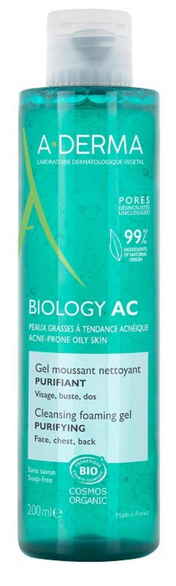 A-Derma Biology AC Purifying – Cleansing Gel for Women, 200 ml