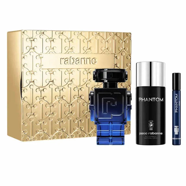 Paco Rabanne Phantom Intense Gift Set 100ml EDP + 10ml EDP + 150ml Deodorant Spray for Men