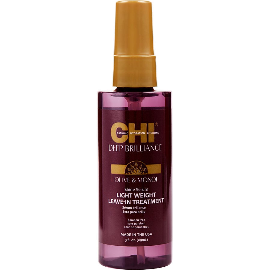Deep Brilliance Olive & Monoi Shine Serum Lightweight Leave-in Treatment 3 Oz Chi