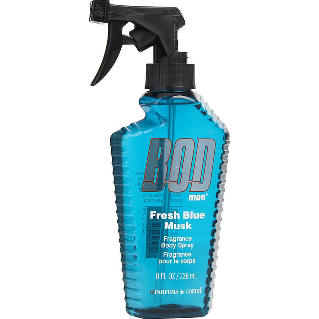 Bod Man Fresh Blue Musk By Parfums De Coeur Fragrance Body Spray 8 Oz Parfums De Coeur