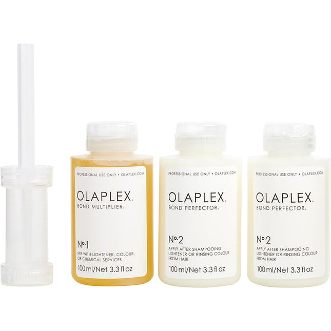 Traveling Stylist Kit: #1 Bond Multiplier 3.3 Oz + #2 Bond Perfector 2 X 3.3 Oz + 1 Dosing Dispenser Olaplex
