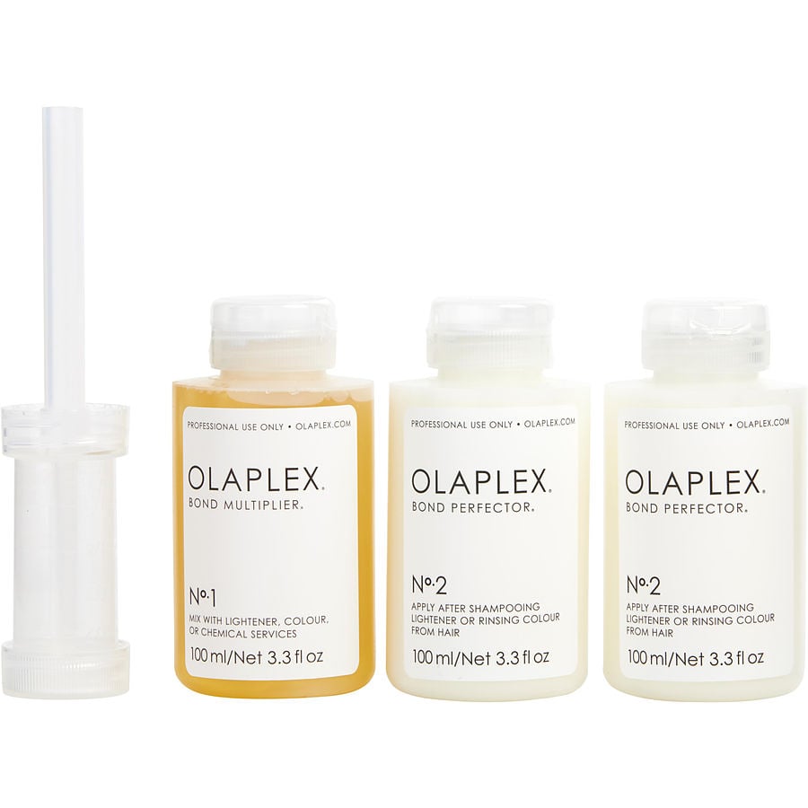 Traveling Stylist Kit: #1 Bond Multiplier 3.3 Oz + #2 Bond Perfector 2 X 3.3 Oz + 1 Dosing Dispenser Olaplex
