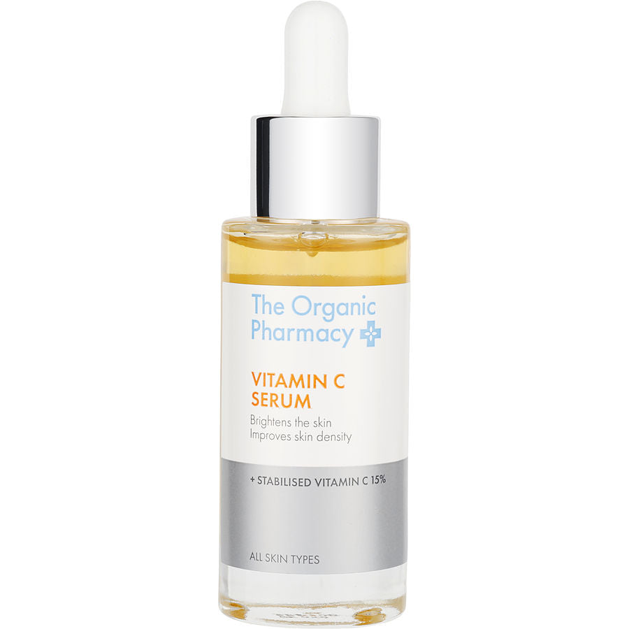 The Organic Pharmacy Stabilised Vitamin C Serum With 15% - Boost Firmness & Collagen, Improve Texture Brighten Even Skin Tone 30ml/1oz