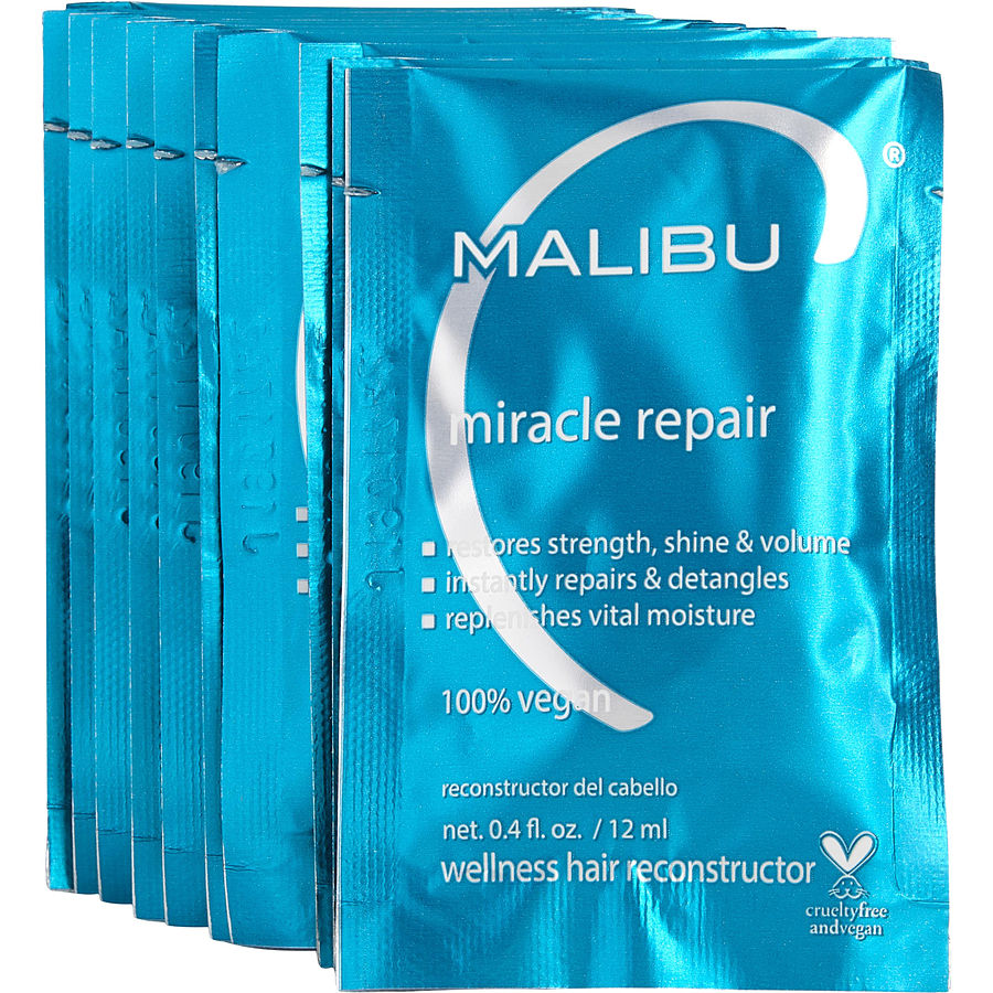 Malibu Hair Care Miracle Repair Wellnes Reconstructor Box Of 12 0.4 oz