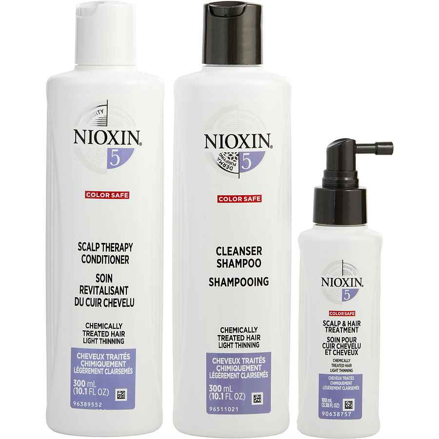 Nioxin Set-3 Piece Maintenance Kit System 5 With Cleanser 300 ml & Scalp Therapy Treatment 100