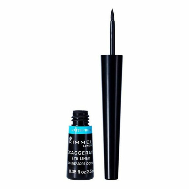 Rimmel Exaggerate Waterproof Liquid Eye Liner 2ml - 003 Black for Women