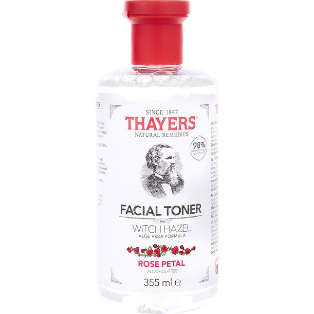 Alcohol-free Witch Hazel Facial Toner - Rose Petal --354ml/12oz Thayers
