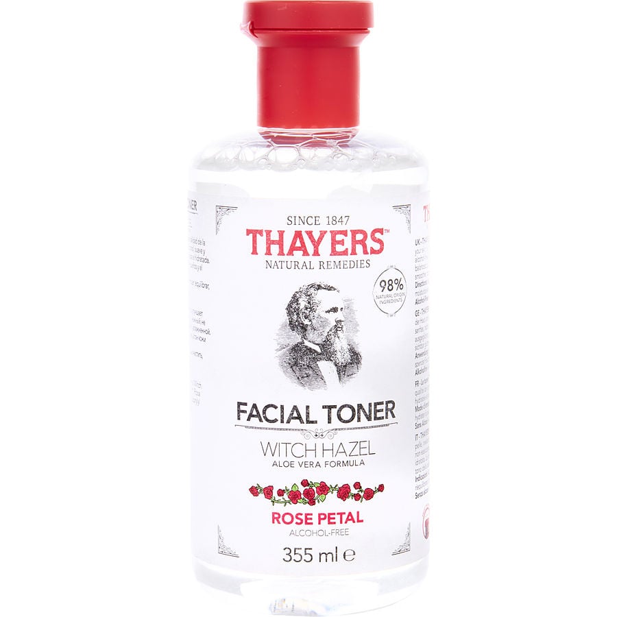 Alcohol-free Witch Hazel Facial Toner - Rose Petal --354ml/12oz Thayers