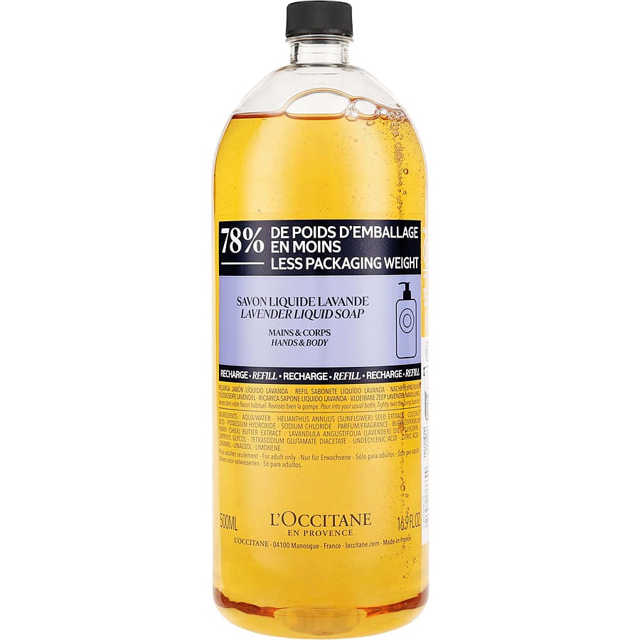 L'Occitane Lavender Liquid Soap For Hands & Body (Eco-Refill) 500ml/16.9oz