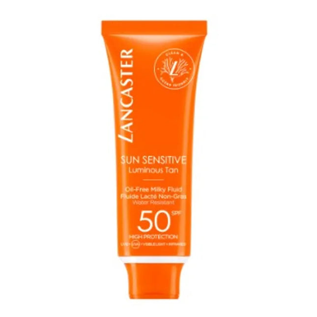 Lancaster Sun Sensitive Luminous Tan Oil Free Milky Fluid SPF50 50ml, 50 ml for Unisex
