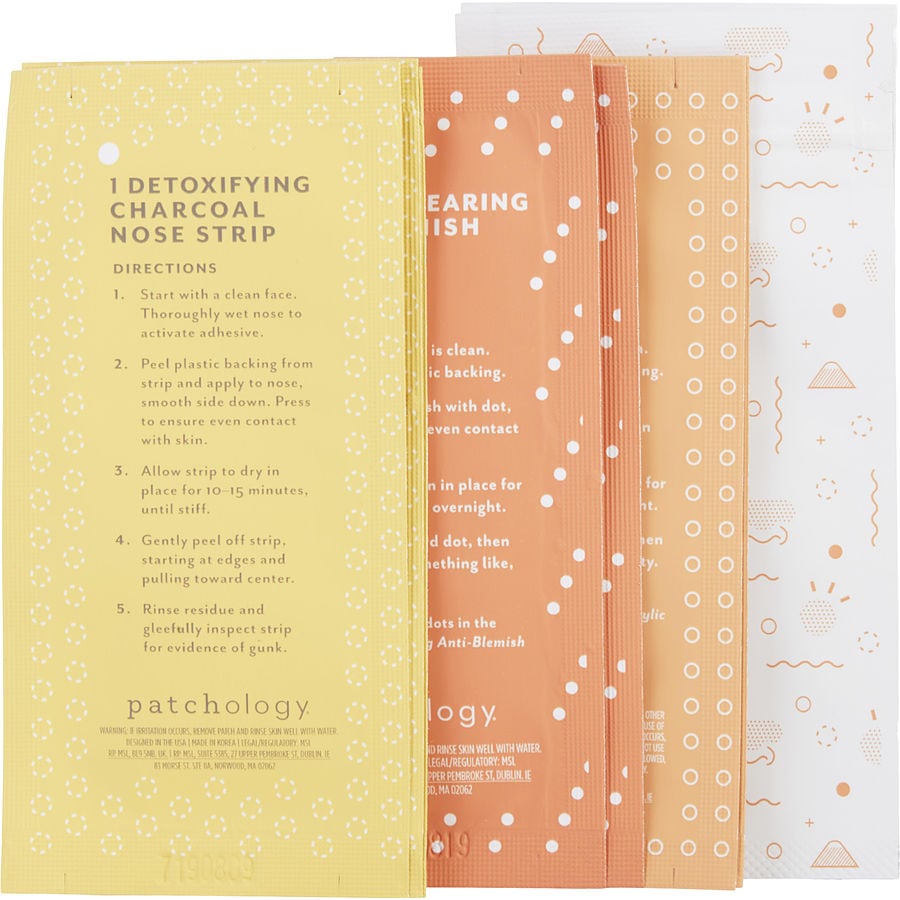 Patchology Breakout Box 3-In-1 Blemish Fighting Kit: Shrinking Dots, Ant-Blemish Charcoal Nose Strips, Storage Sachets For Dots ---