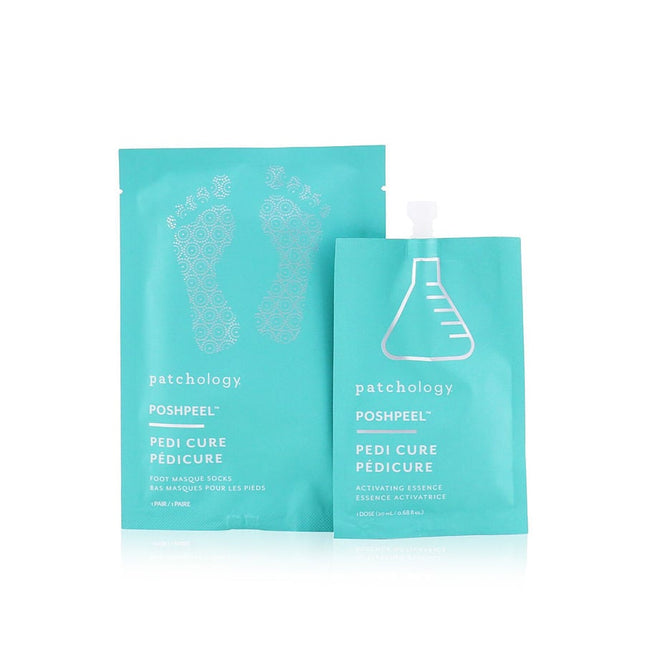 Poshpeel Pedi Cure - Gently Exfoliates & Resurfaces Feet (1 Treatment)  --2x20ml/0.68oz Patchology