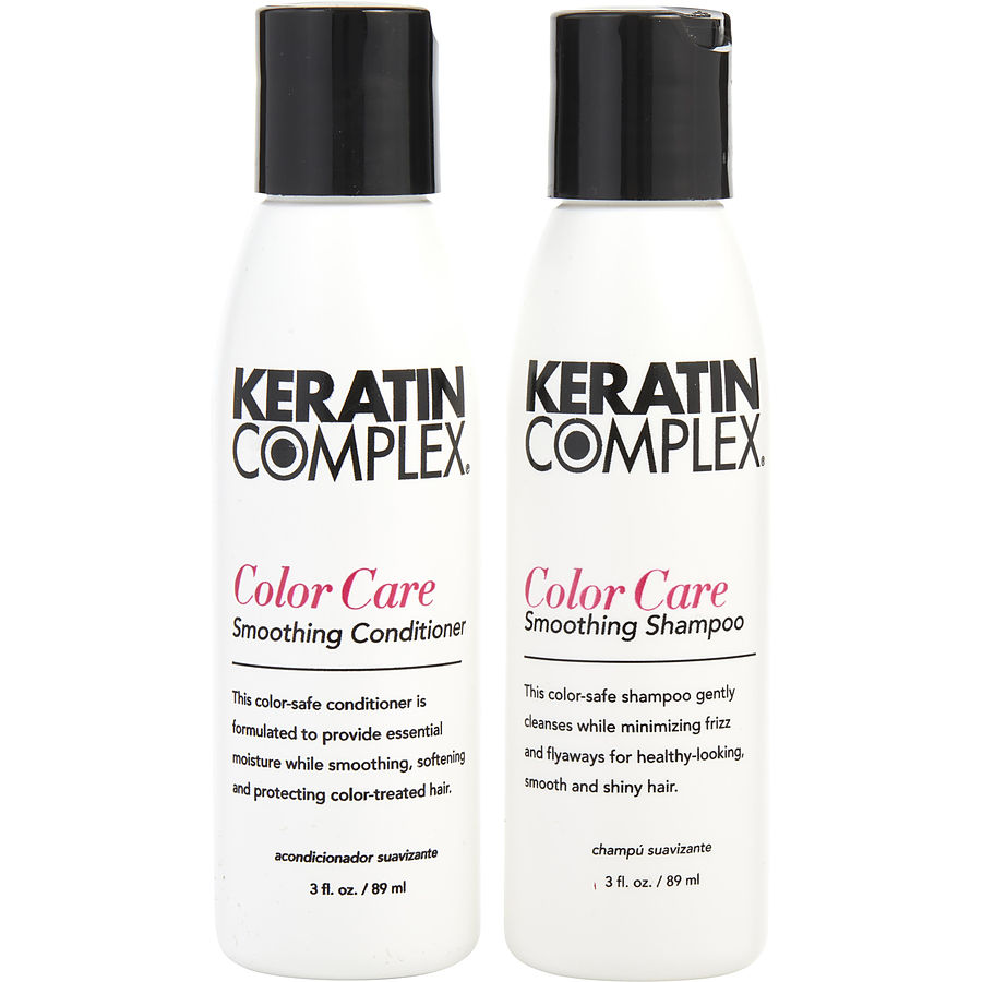 Keratin Complex Color Care Smoothing Shampoo & Conditioner Duo 90 ml X 2 (New White Packaging)