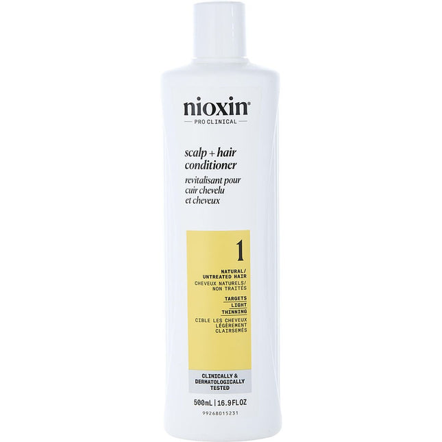 System 1 Scalp Therapy Conditioner For Fine Natural Hair With Light Thinning 16.9 Oz Nioxin