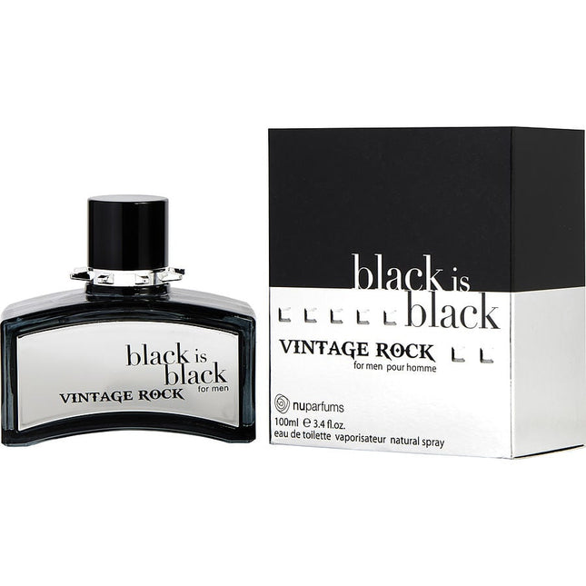 Black Is Black Vintage Rock By Nuparfums Edt Spray 3.4 Oz