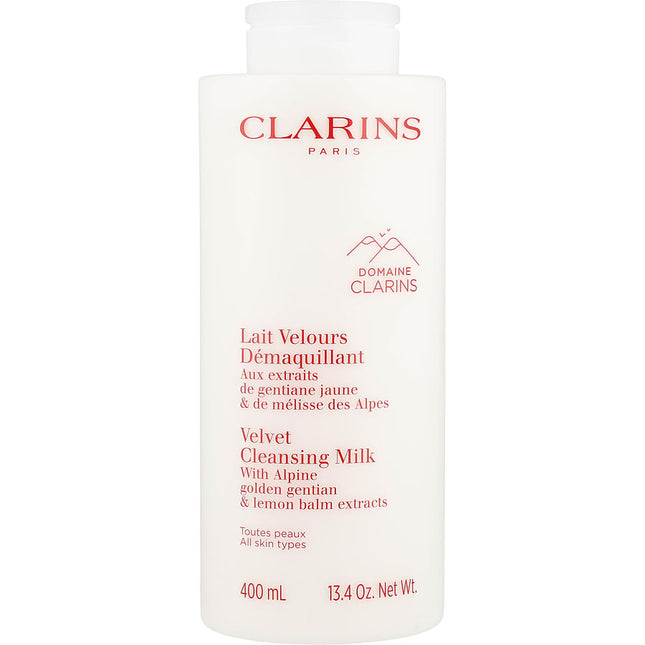 Velvet Cleansing Milk With Alpine Golden Gentian & Lemon Balm Extracts  --400ml/13.4oz Clarins