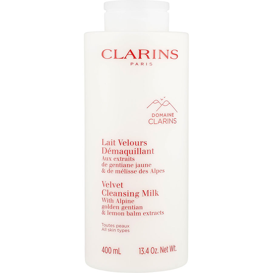 Velvet Cleansing Milk With Alpine Golden Gentian & Lemon Balm Extracts  --400ml/13.4oz Clarins